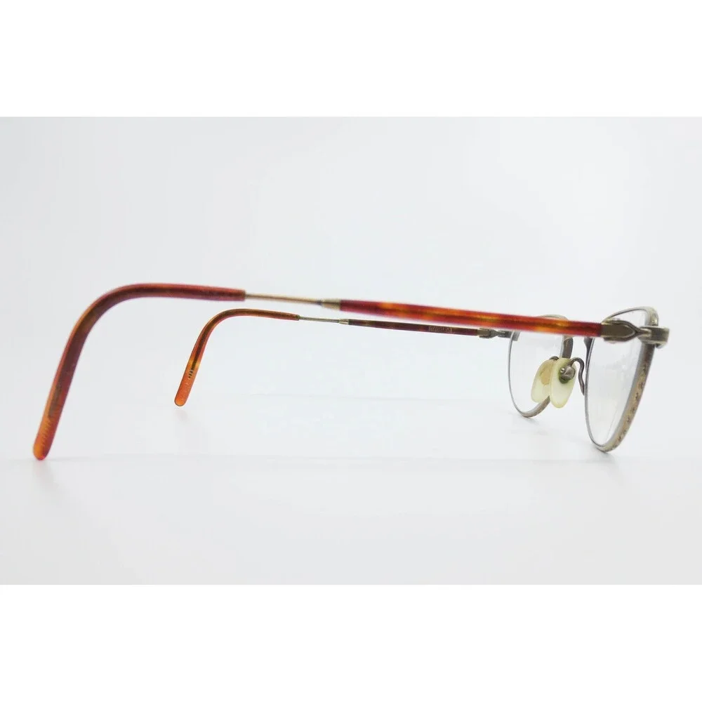 Matsuda Antique Gold Oval Metal Eyeglasses Filigree Bridge Tortoise 39958